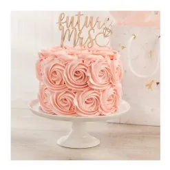 AMSCAN Blush Wedding Cake Topper Future Mrs Rose Gold