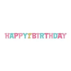 AMSCAN 1st Birthday Pink Jumbo Foil Letter Banner