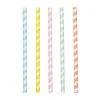 Unique Pastel Paper Milkshake Straws 10 Pack