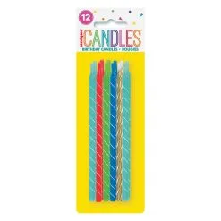 Unique Bright Spiral Candles 5 Pack