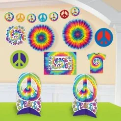 AMSCAN Decorating Kit Tie Dye Feeling Groovy Centrepieces