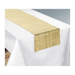AMSCAN Table Runner Gold Sequin