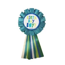 Unique Blue & Green "Birthday Boy" Award Ribbon