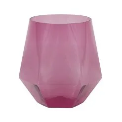 Unique Pink Stemless Plastic Wine Glass 354ml