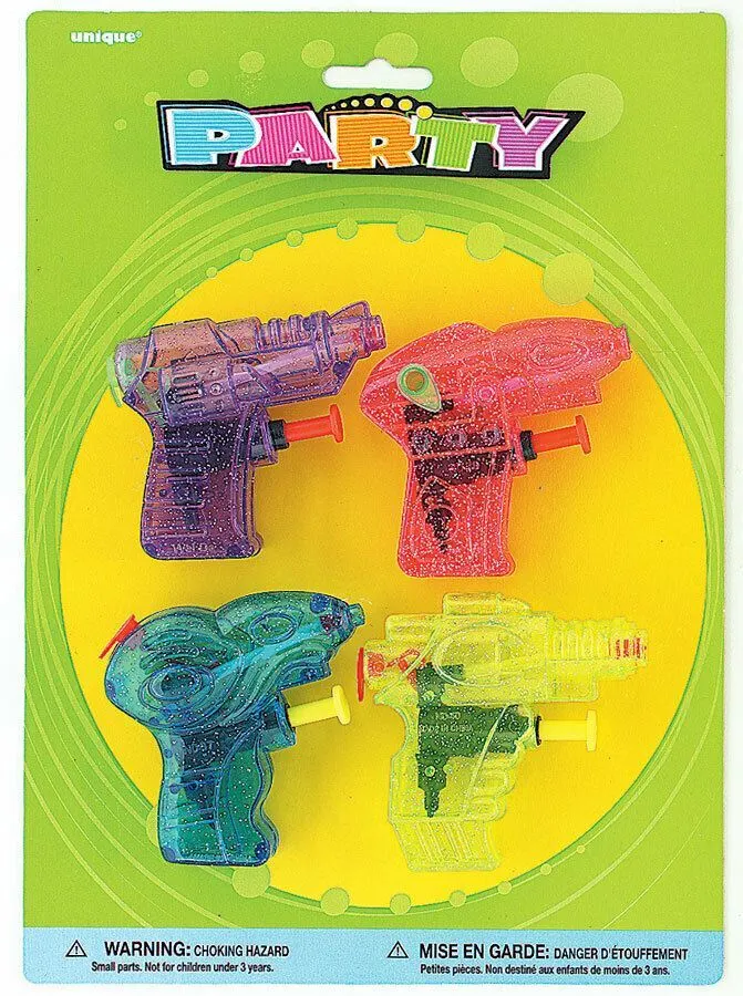 Unique 4 Glitter Water Pistols 1 Unique 4 Glitter Water Pistols