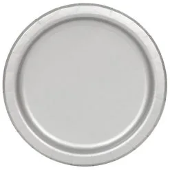 Unique Silver Pack Paper Plates 17cm 20 Pack