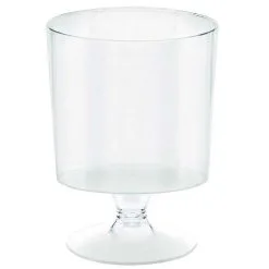 AMSCAN Mini Catering Pedestal Cups Clear Plastic 5oz/ 147ml 10 Pack