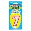 Unique Numeral Candle With Happy Birthday Cake Topper - 7
