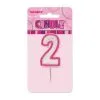 Unique Glitz Pink Number Candle - 2