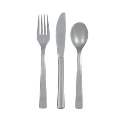 Unique Silver Cutlery 18 Pack