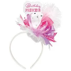 AMSCAN Birthday Princess Fashion Headband Fabric & Ribbon