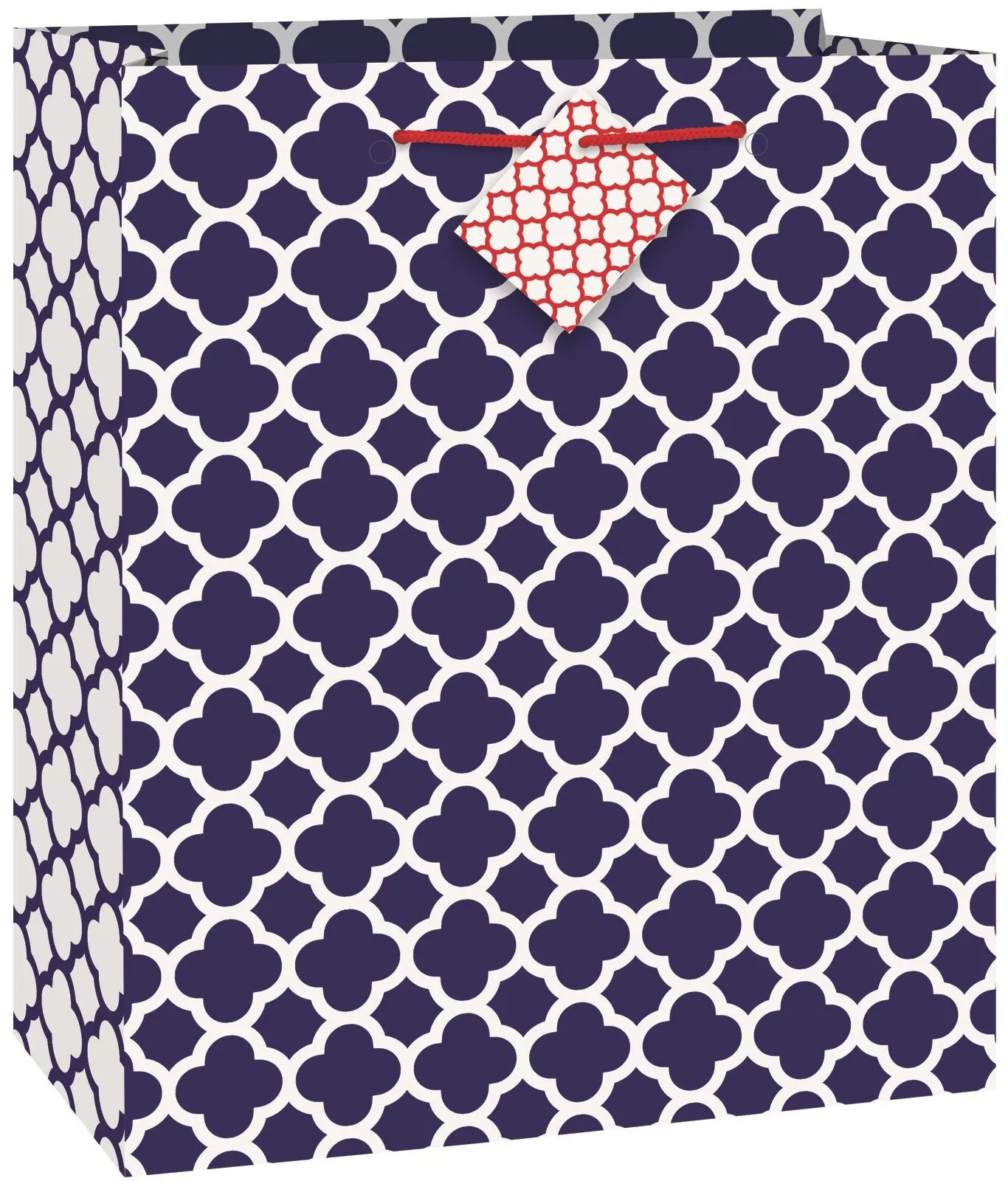 Unique Hamptons Quatrefoil Foil Gift Bag Medium 1 Unique Hamptons Quatrefoil Foil Gift Bag Medium