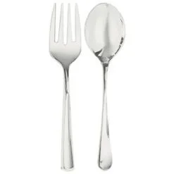 AMSCAN Silver Premium Serving Spoons & Forks Set