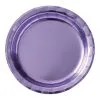 AMSCAN Metallic Lavender Round Plates 17cm 8 Pack