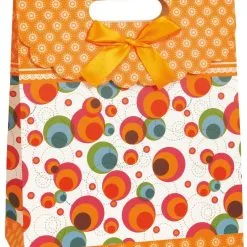 Unique Orange Geo Purse Large Gift Bag
