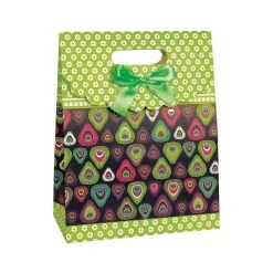 Unique Lime Peacock Purse Large Gift Bag