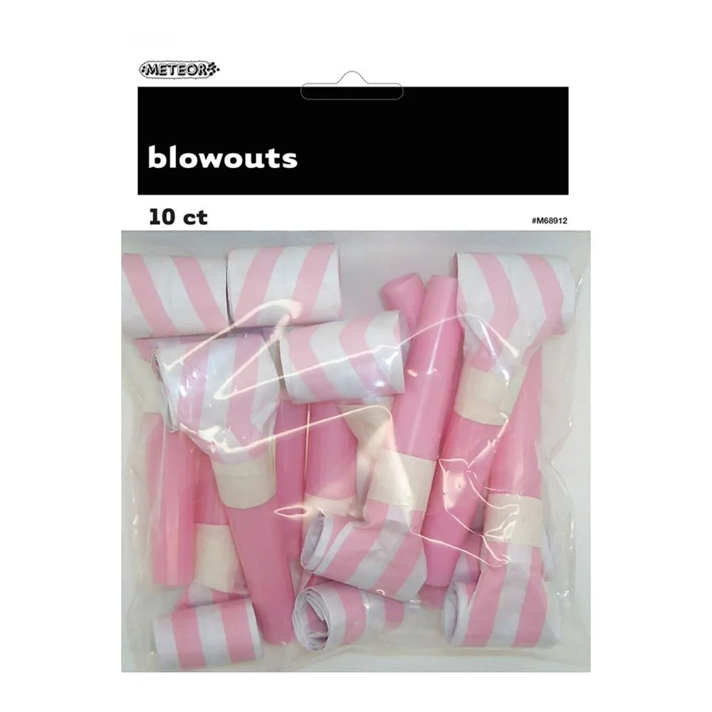 Unique Stripes & Chevron Assorted Blowouts Lovely Pink 10 Pack 1 Unique Stripes & Chevron Assorted Blowouts Lovely Pink 10 Pack