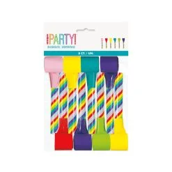Unique Candy Cane Striped Blowouts 8 Pack -Party Decoration Shop 6901 1