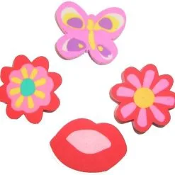 Unique 128 Girly Erasers