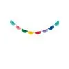 Unique Colourful Scallop Paper Fan Garland