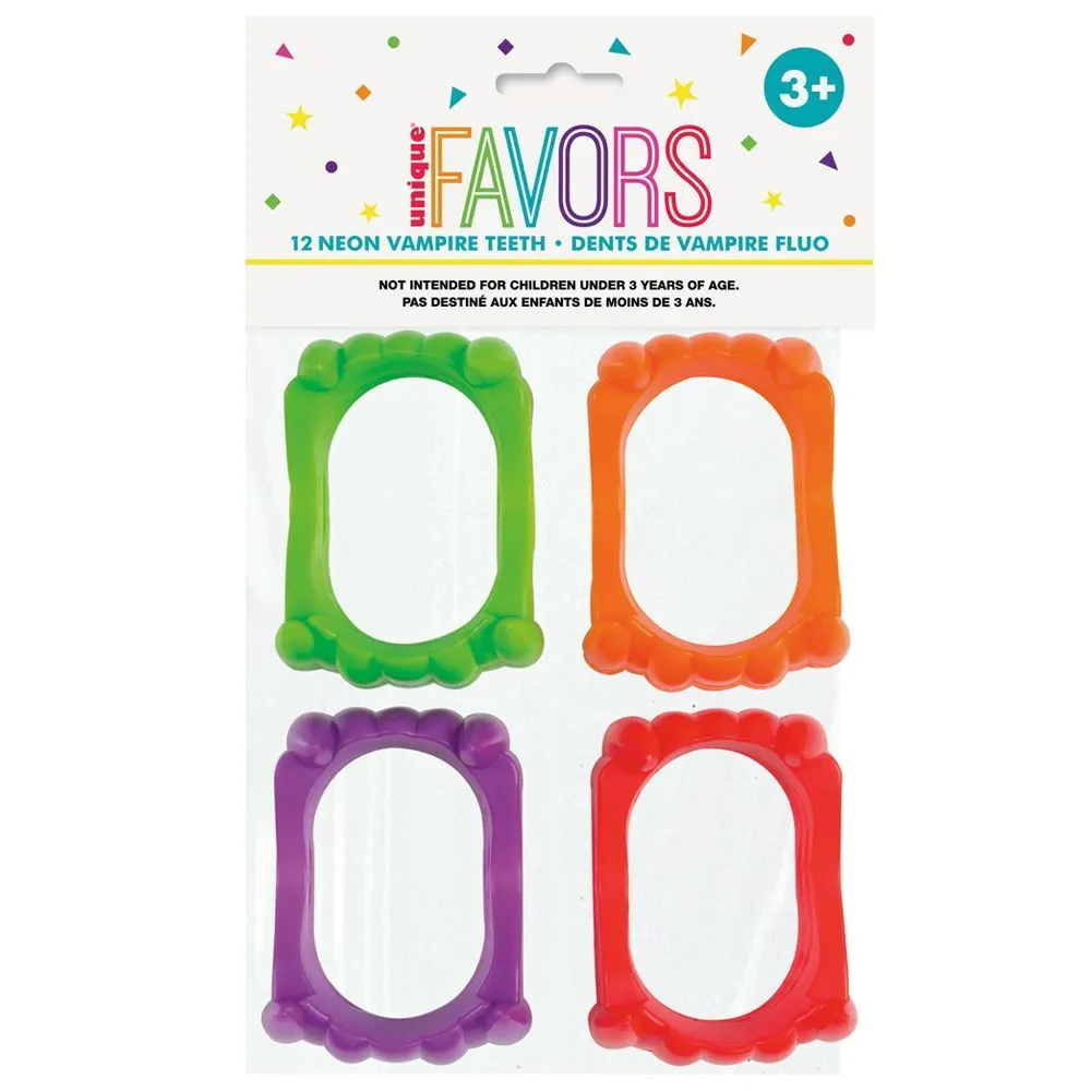 Unique 12 Neon Vampire Teeth 1 Unique 12 Neon Vampire Teeth