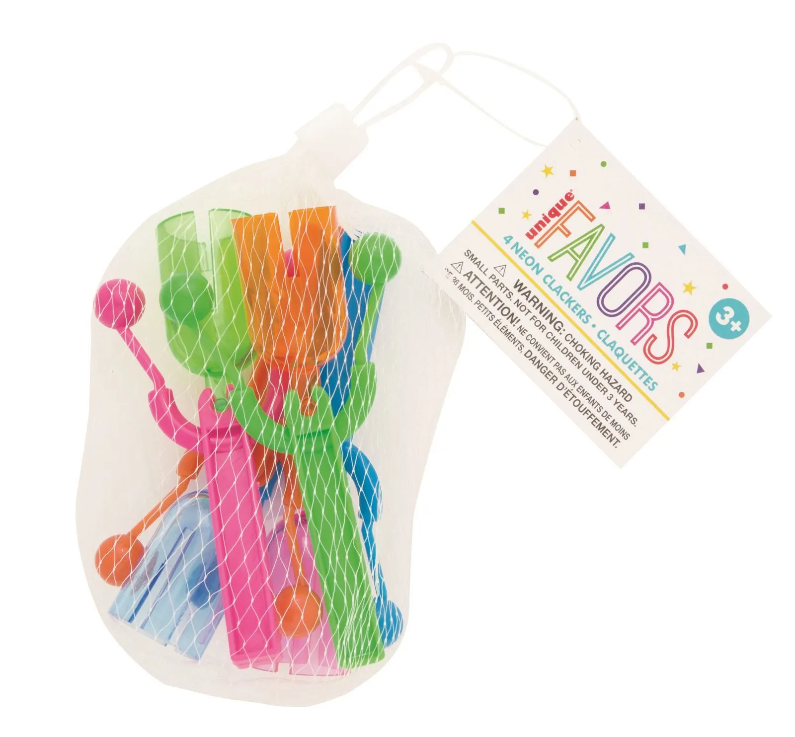 Unique 4 Neon Clacker Noisemakers 1 Unique 4 Neon Clacker Noisemakers