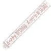 Unique Rose Gold Happy Birthday Prismatic Foil Banner 2.74m