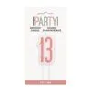 Unique Rose Gold Number Candle - 13