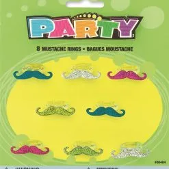 Unique 8 Mustache Rings