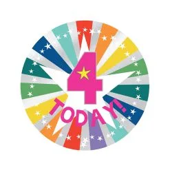 AMSCAN Badge 4 Today! 6cm