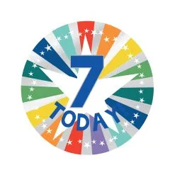 AMSCAN Badge 7 Today! 6cm