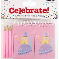 Unique Princess 4 Notepads & Pencils
