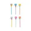 Unique Bright Fringed Blowouts - Assorted Colours 6 Pack