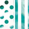 Unique Glitz Caribbean Teal Foil Luncheon Napkins 16 Pack