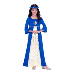 AMSCAN Costume Tudor Princess Blue Girls 6-8 Years