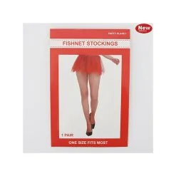 Oceana Fishnet Tights Red