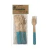 Alpen Wooden Forks Light Blue 15mm 10 Pack
