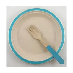 Alpen Wooden Forks Light Blue 15mm 10 Pack -Party Decoration Shop AL 401244 2