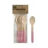 Alpen Wooden Spoons Light Pink 15mm 10 Pack