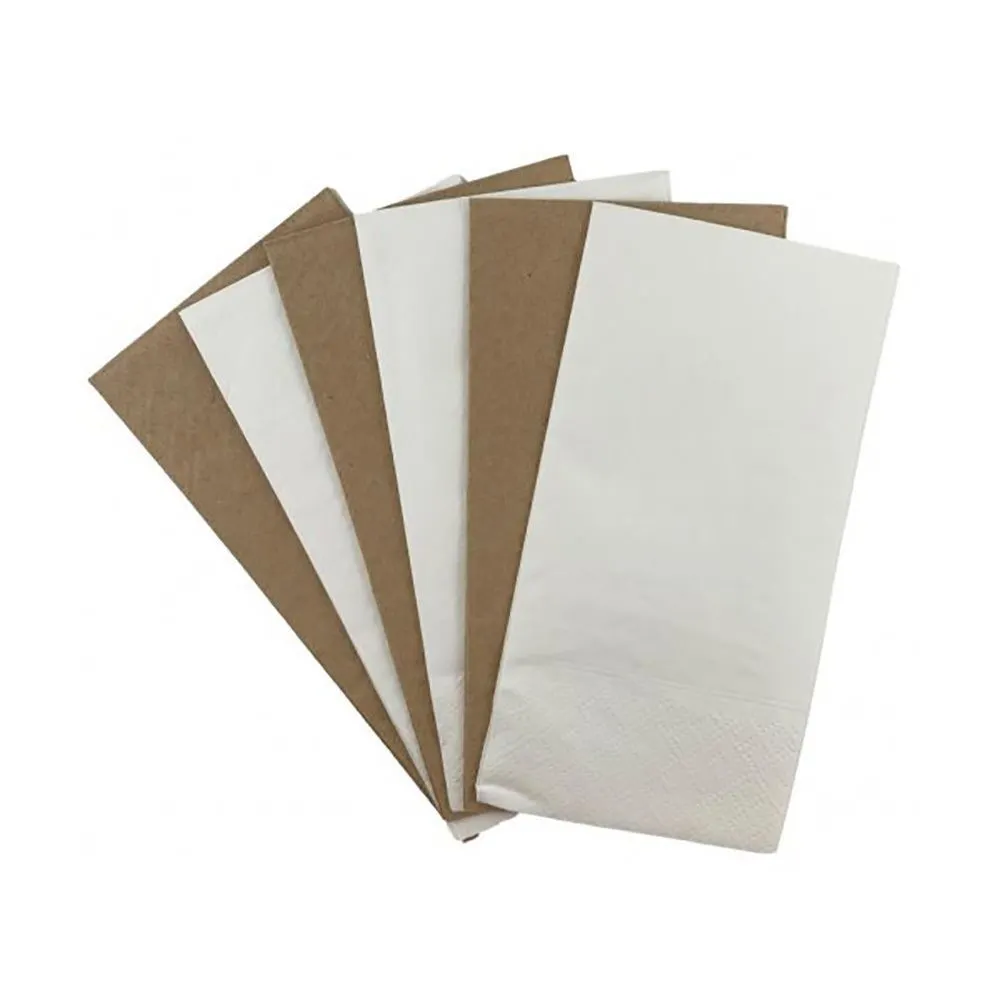 Alpen Napkins Lunch White & Kraft 33x33cm 20 Pack 1 Alpen Napkins Lunch White & Kraft 33x33cm 20 Pack