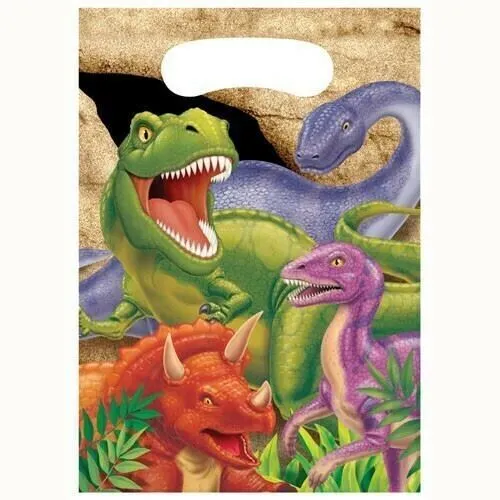 AMSCAN Dino Blast Loot Bags Pack Of 8 1 AMSCAN Dino Blast Loot Bags Pack Of 8
