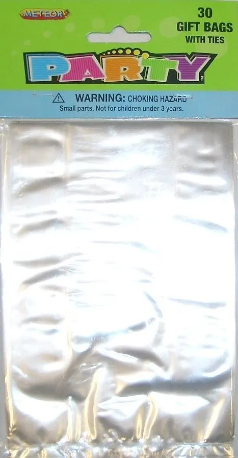 Unique 30 Gift Bags With Ties - Clear 1 Unique 30 Gift Bags With Ties - Clear