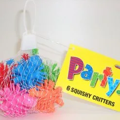Unique 6 Squishy Critters - Net Bag