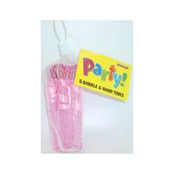 Unique 5 Bubble Wands - Pink -Net Bag 5 Pack