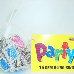 Unique 15 Gem Bling Rings - Net Bag