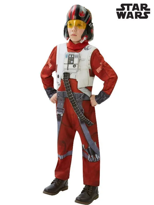 Rubies Poe X-Wing Fighter Deluxe Costume Small 1 Rubies Poe X-Wing Fighter Deluxe Costume Small