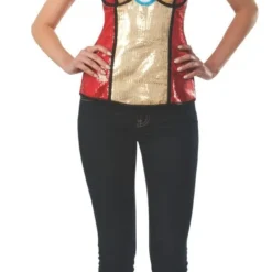 Rubies Iron Rescue Sequined Corset Adult Medium